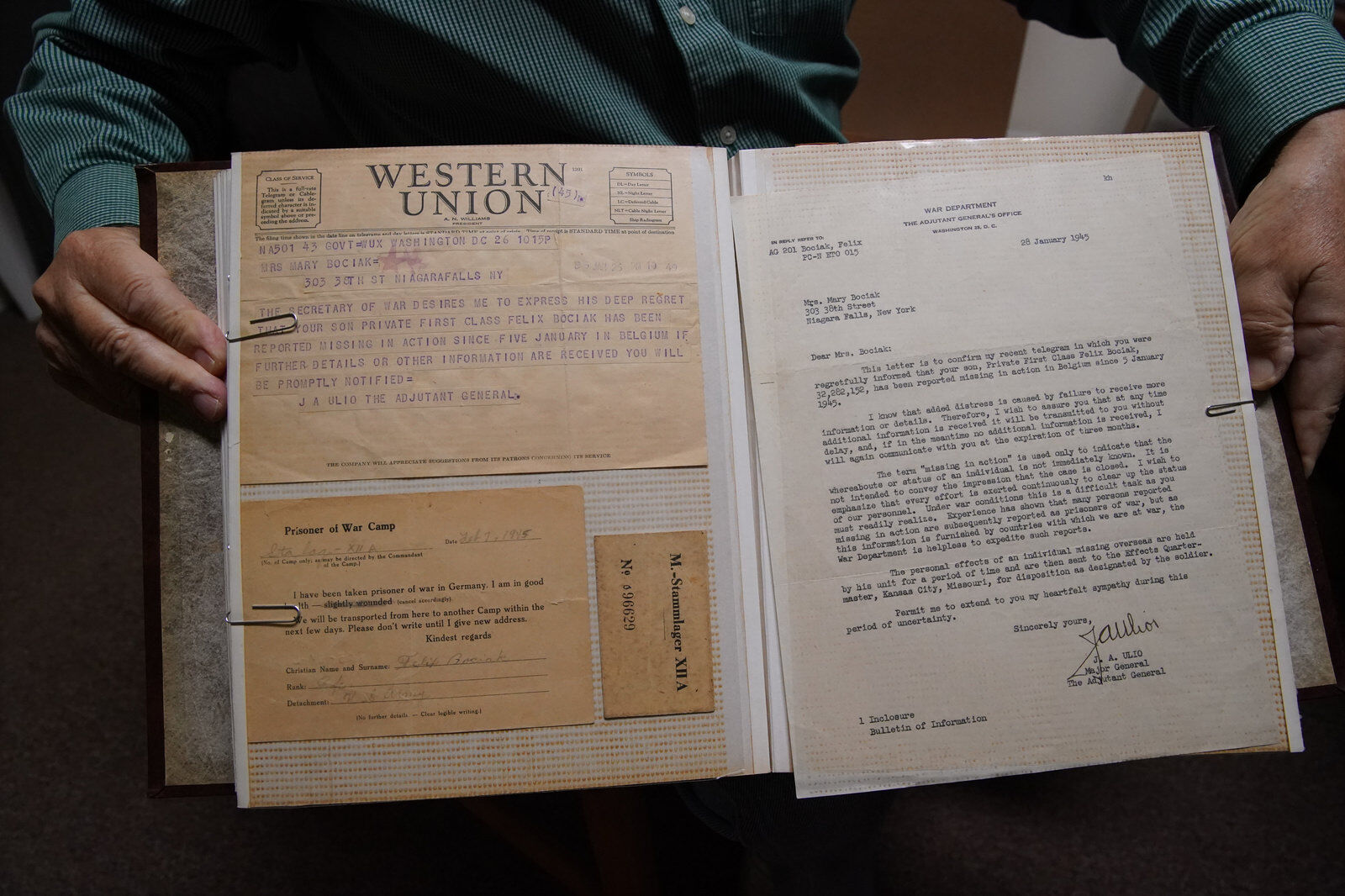 Scrap book found of Felix Bociak life that tells staggering wartime tale of loss, imprisonment